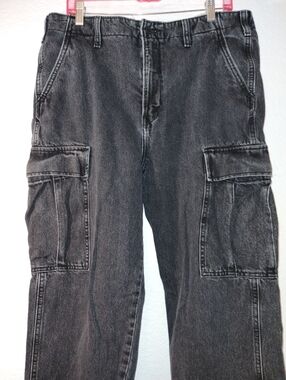Levi's Cargo Jeans Black Gray Size 36 x 32